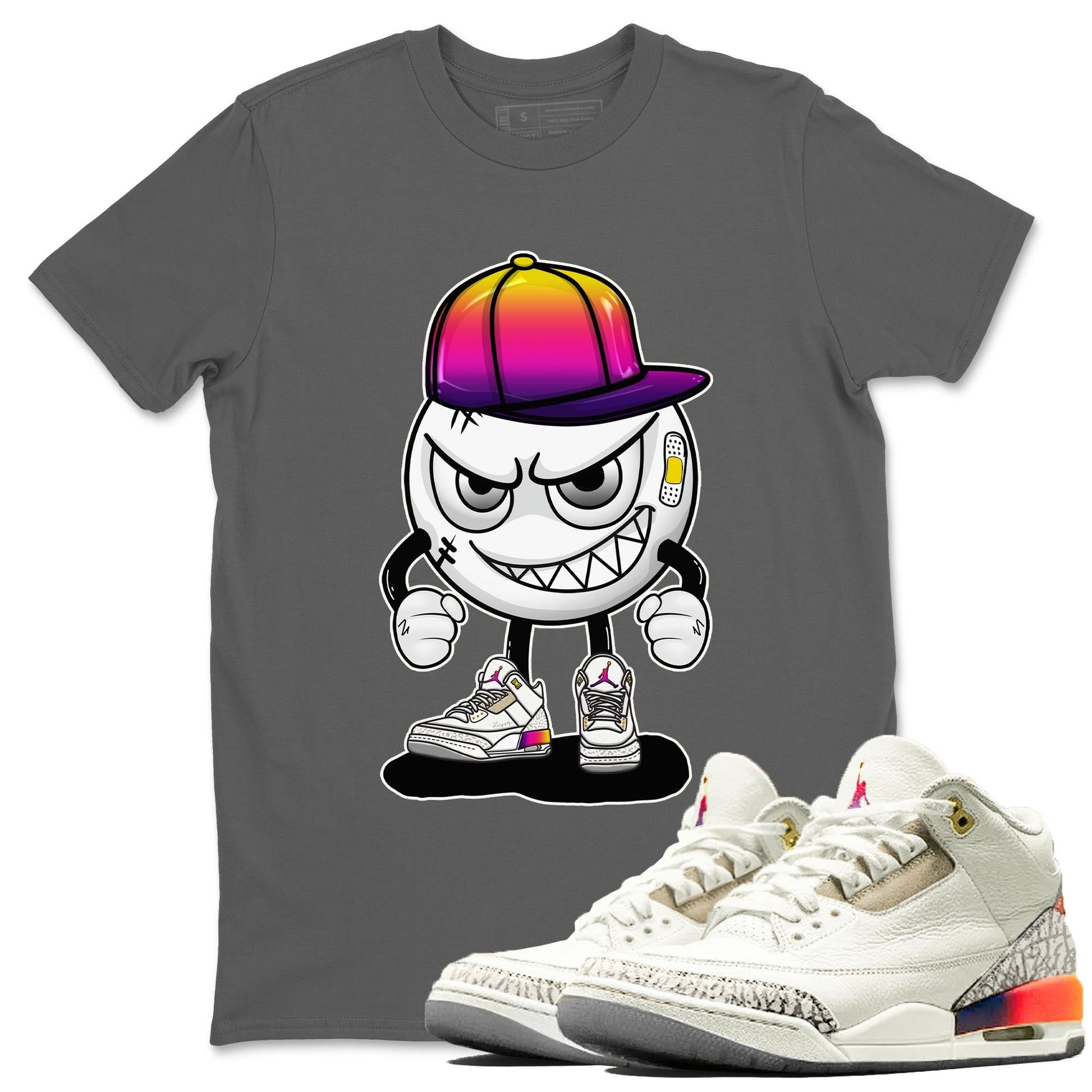 Air Jordan 3 J Balvin shirt to match jordans Mischief sneaker tees Crew Neck Air Jordan 3 X J Balvin SNRT Sneaker Release Tees Unisex Casual Shirts Cool Grey 1 T-Shirt