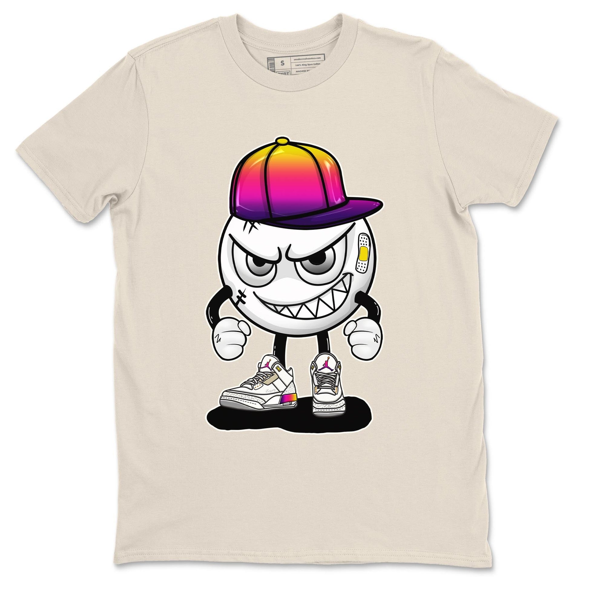Air Jordan 3 J Balvin shirt to match jordans Mischief sneaker tees Crew Neck Air Jordan 3 X J Balvin SNRT Sneaker Release Tees Unisex Casual Shirts Natural 2 T-Shirt