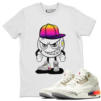 Air Jordan 3 J Balvin shirt to match jordans Mischief sneaker tees Crew Neck Air Jordan 3 X J Balvin SNRT Sneaker Release Tees Unisex Casual Shirts White 1 T-Shirt