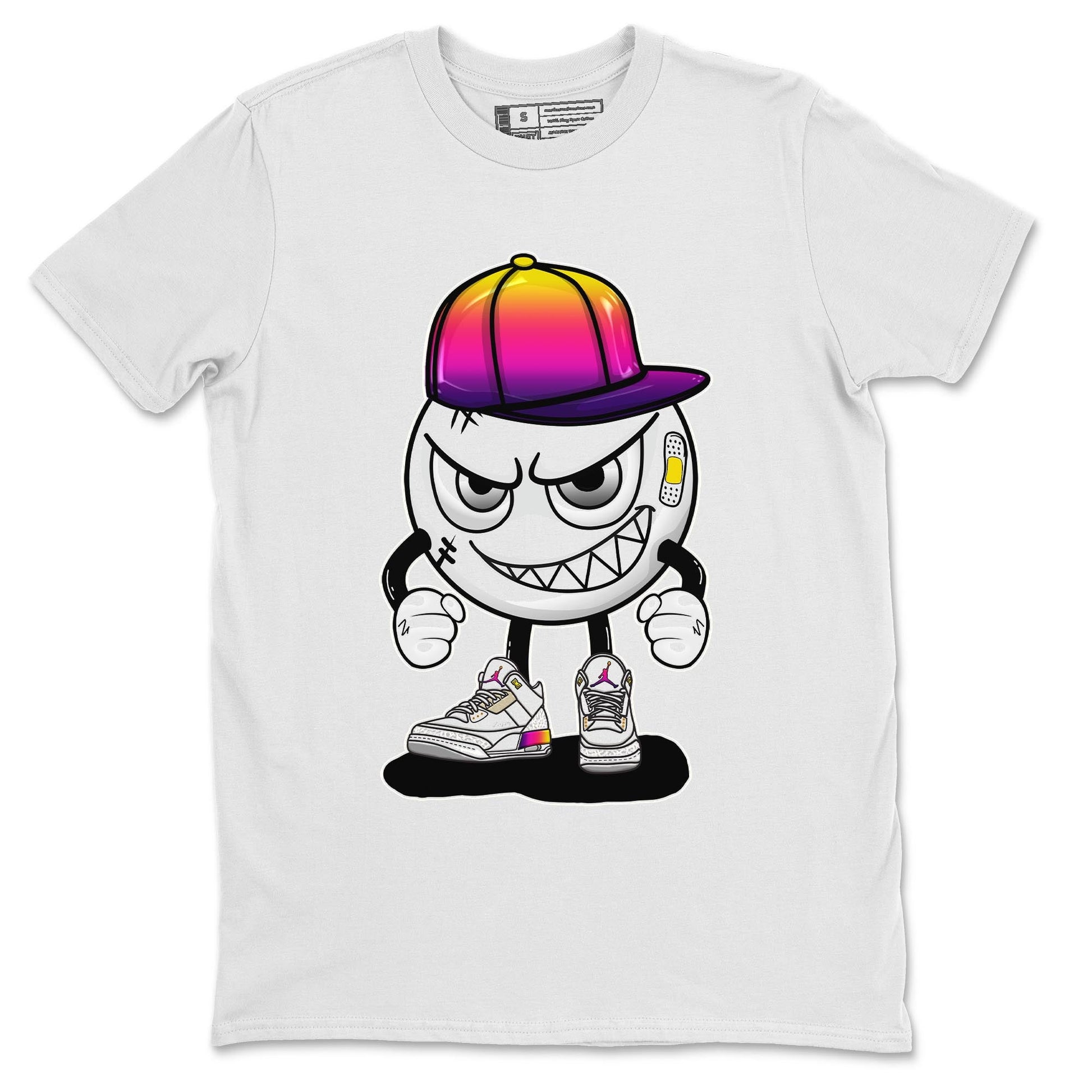 Air Jordan 3 J Balvin shirt to match jordans Mischief sneaker tees Crew Neck Air Jordan 3 X J Balvin SNRT Sneaker Release Tees Unisex Casual Shirts White 2 T-Shirt