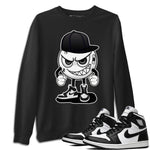 Jordan 1 Black White Sneaker Match Tees Mischief Emoji Sneaker Tees Jordan 1 Black White Sneaker Release Tees Unisex Shirts