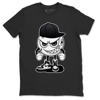 Jordan 1 Black White Sneaker Match Tees Mischief Emoji Sneaker Tees Jordan 1 Black White Sneaker Release Tees Unisex Shirts