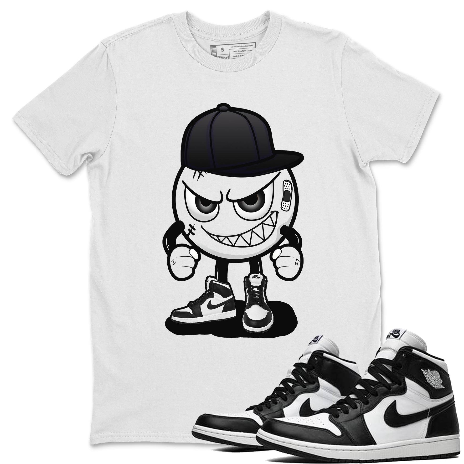 Jordan 1 Black White Sneaker Match Tees Mischief Emoji Sneaker Tees Jordan 1 Black White Sneaker Release Tees Unisex Shirts