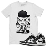 Jordan 1 Black White Sneaker Match Tees Mischief Emoji Sneaker Tees Jordan 1 Black White Sneaker Release Tees Unisex Shirts