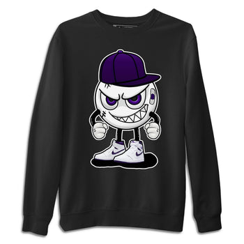 Jordan 1 WMNS Court Purple Sneaker Match Tees Mischief Emoji Sneaker Tees Jordan 1 WMNS Court Purple Sneaker Release Tees Unisex Shirts