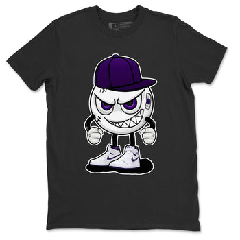 Jordan 1 WMNS Court Purple Sneaker Match Tees Mischief Emoji Sneaker Tees Jordan 1 WMNS Court Purple Sneaker Release Tees Unisex Shirts