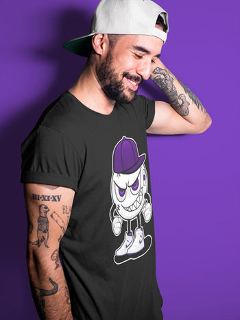 Jordan 1 WMNS Court Purple Sneaker Match Tees Mischief Emoji Sneaker Tees Jordan 1 WMNS Court Purple Sneaker Release Tees Unisex Shirts