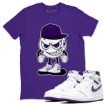 Jordan 1 WMNS Court Purple Sneaker Match Tees Mischief Emoji Sneaker Tees Jordan 1 WMNS Court Purple Sneaker Release Tees Unisex Shirts