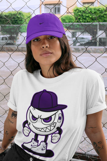 Jordan 1 WMNS Court Purple Sneaker Match Tees Mischief Emoji Sneaker Tees Jordan 1 WMNS Court Purple Sneaker Release Tees Unisex Shirts