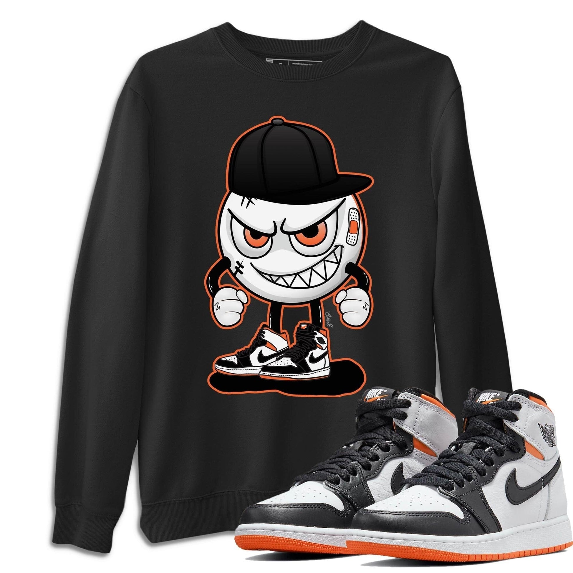 Jordan 1 Electro Orange Sneaker Match Tees Mischief Emoji Sneaker Tees Jordan 1 Electro Orange Sneaker Release Tees Unisex Shirts