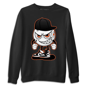Jordan 1 Electro Orange Sneaker Match Tees Mischief Emoji Sneaker Tees Jordan 1 Electro Orange Sneaker Release Tees Unisex Shirts