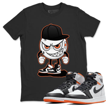 Jordan 1 Electro Orange Sneaker Match Tees Mischief Emoji Sneaker Tees Jordan 1 Electro Orange Sneaker Release Tees Unisex Shirts