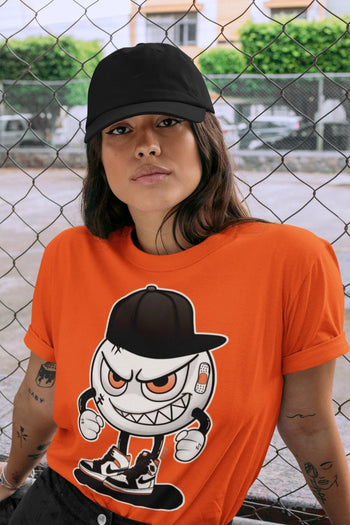 Jordan 1 Electro Orange Sneaker Match Tees Mischief Emoji Sneaker Tees Jordan 1 Electro Orange Sneaker Release Tees Unisex Shirts