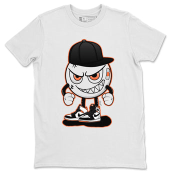 Jordan 1 Electro Orange Sneaker Match Tees Mischief Emoji Sneaker Tees Jordan 1 Electro Orange Sneaker Release Tees Unisex Shirts