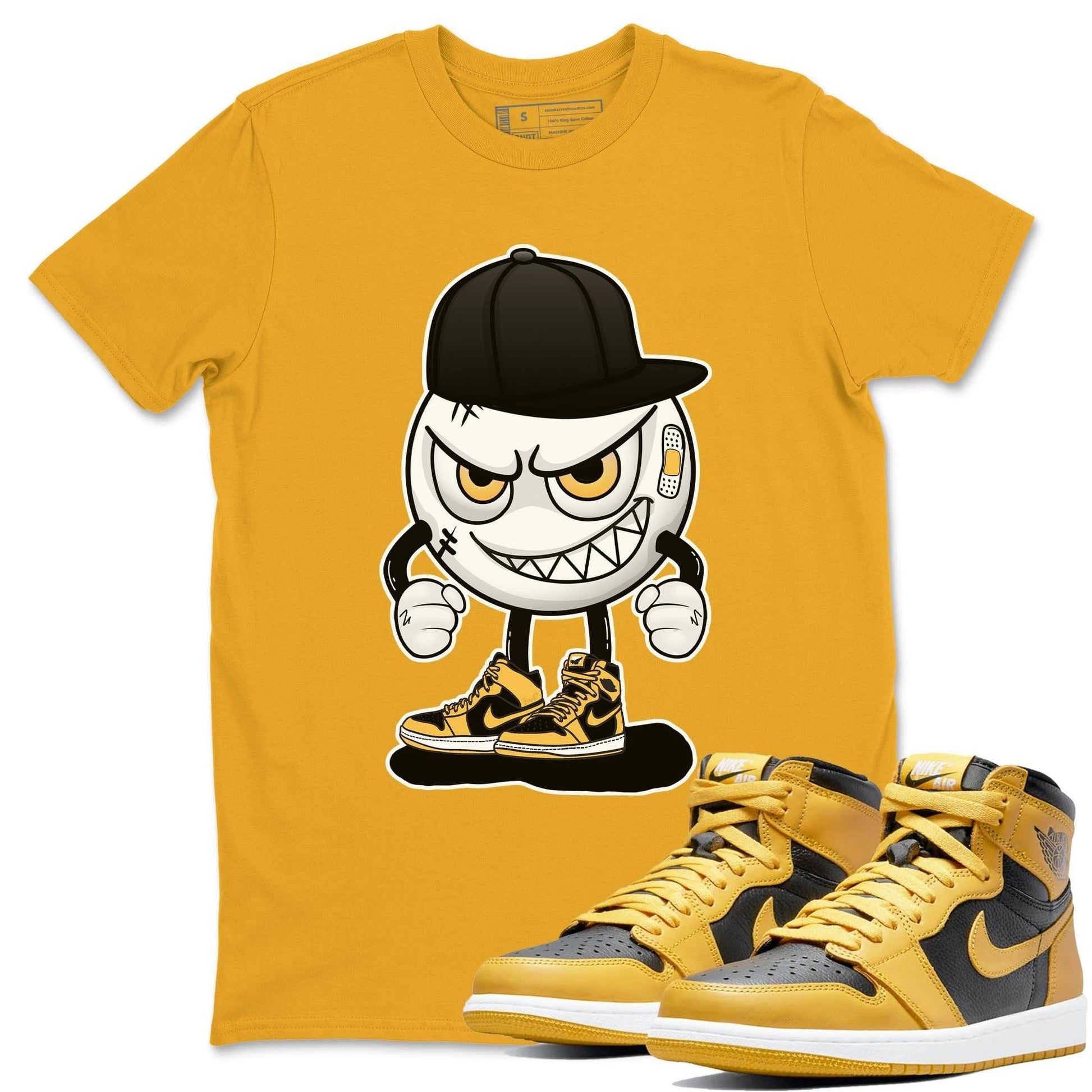 Jordan 1 Pollen Sneaker Match Tees Mischief Emoji Sneaker Tees Jordan 1 Pollen Sneaker Release Tees Unisex Shirts