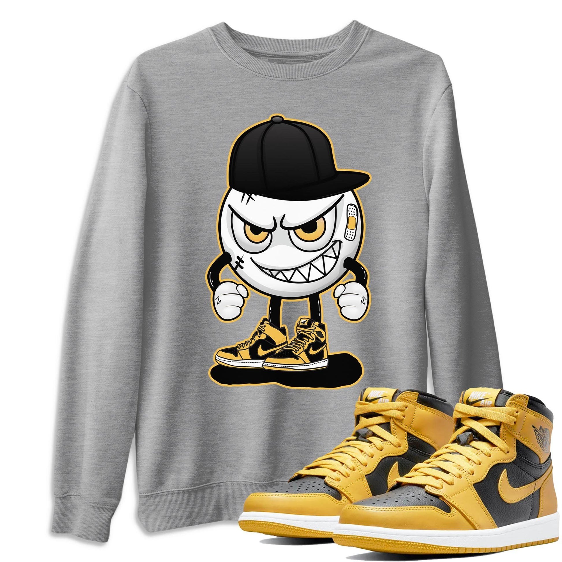 Jordan 1 Pollen Sneaker Match Tees Mischief Emoji Sneaker Tees Jordan 1 Pollen Sneaker Release Tees Unisex Shirts