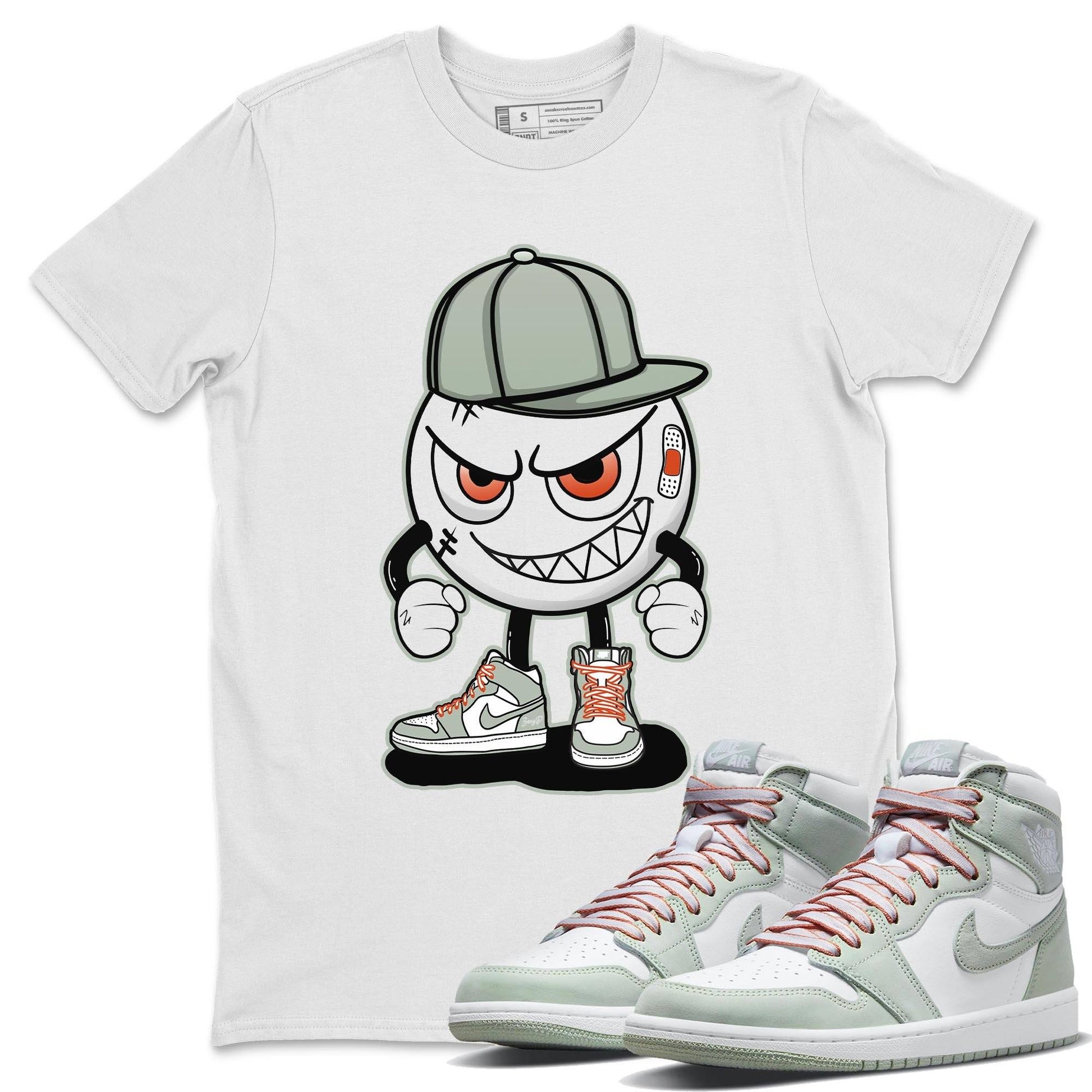 Jordan 1 Seafoam Sneaker Match Tees Mischief Emoji Sneaker Tees Jordan 1 Seafoam Sneaker Release Tees Unisex Shirts