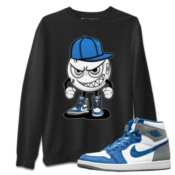 Jordan 1 True Blue Sneaker Match Tees Mischief Emoji Sneaker Tees Jordan 1 True Blue Sneaker Release Tees Unisex Shirts