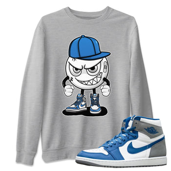 Jordan 1 True Blue Sneaker Match Tees Mischief Emoji Sneaker Tees Jordan 1 True Blue Sneaker Release Tees Unisex Shirts