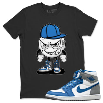Jordan 1 True Blue Sneaker Match Tees Mischief Emoji Sneaker Tees Jordan 1 True Blue Sneaker Release Tees Unisex Shirts