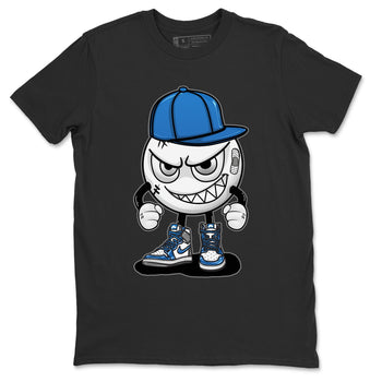 Jordan 1 True Blue Sneaker Match Tees Mischief Emoji Sneaker Tees Jordan 1 True Blue Sneaker Release Tees Unisex Shirts