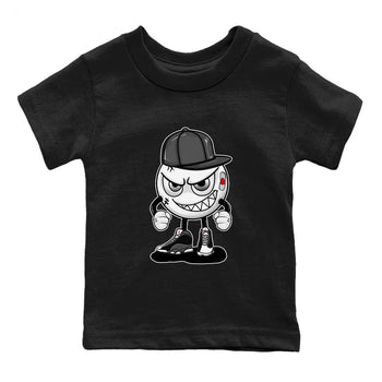 Air Jordan 13 Black Flint Mischief Emoji Baby and Kids Sneaker Tees AJ 13s Black Flint Kids Sneaker Tees Washing and Care Tip