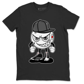 Air Jordan 13 Black Flint Sneaker Match Tees Mischief Emoji Sneaker Tees AJ 13s Black Flint Sneaker Release Tees Unisex Shirts Black 2