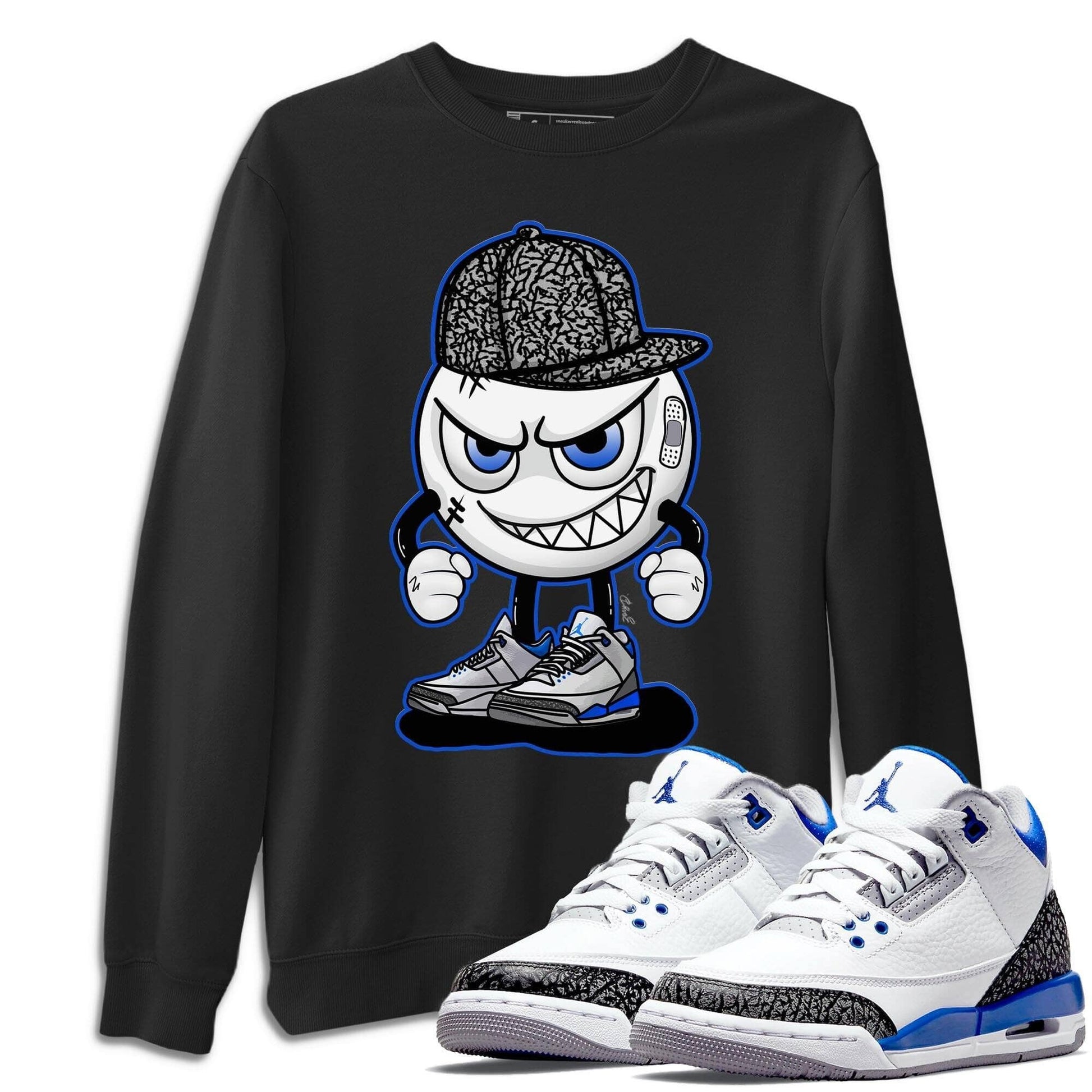 Jordan 3 Racer Blue Sneaker Match Tees Mischief Emoji Sneaker Tees Jordan 3 Racer Blue Sneaker Release Tees Unisex Shirts