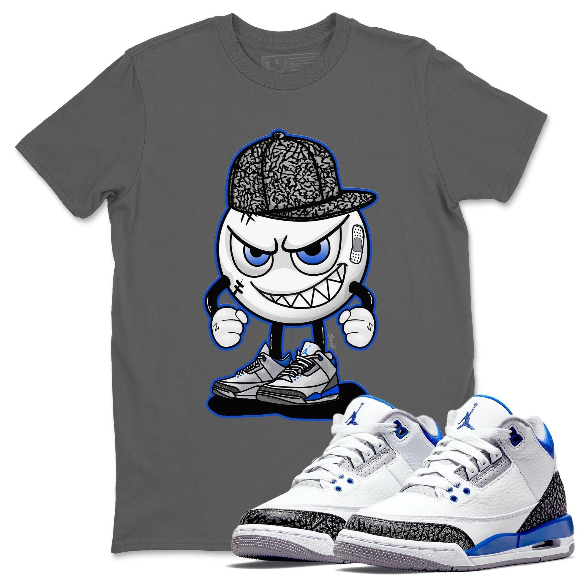 Jordan 3 Racer Blue Sneaker Match Tees Mischief Emoji Sneaker Tees Jordan 3 Racer Blue Sneaker Release Tees Unisex Shirts