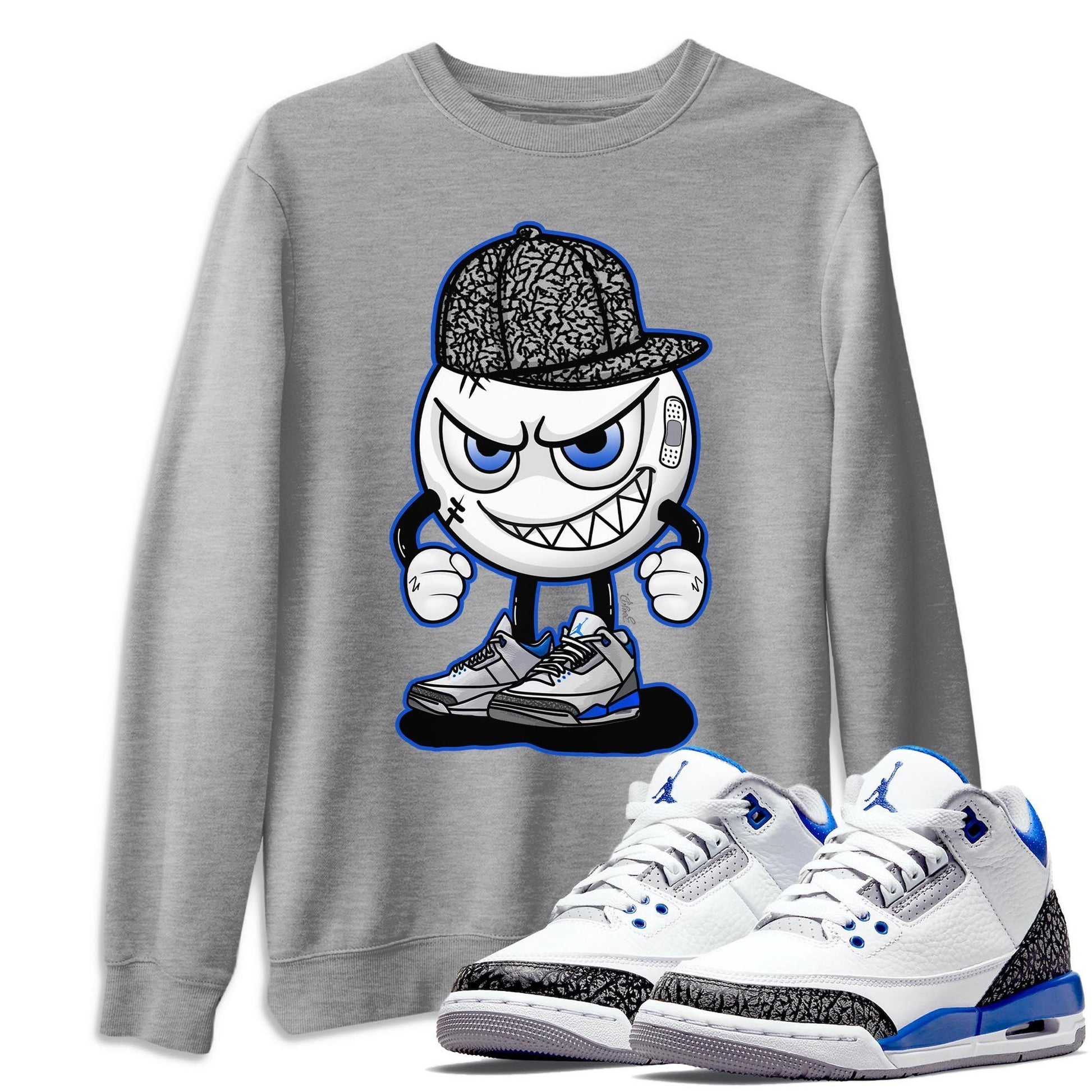 Jordan 3 Racer Blue Sneaker Match Tees Mischief Emoji Sneaker Tees Jordan 3 Racer Blue Sneaker Release Tees Unisex Shirts