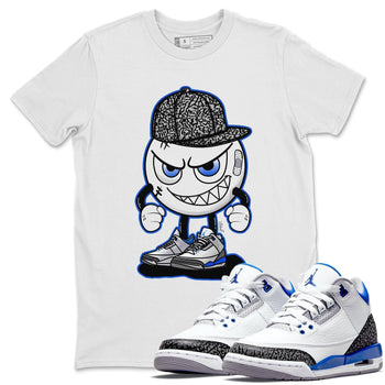 Jordan 3 Racer Blue Sneaker Match Tees Mischief Emoji Sneaker Tees Jordan 3 Racer Blue Sneaker Release Tees Unisex Shirts