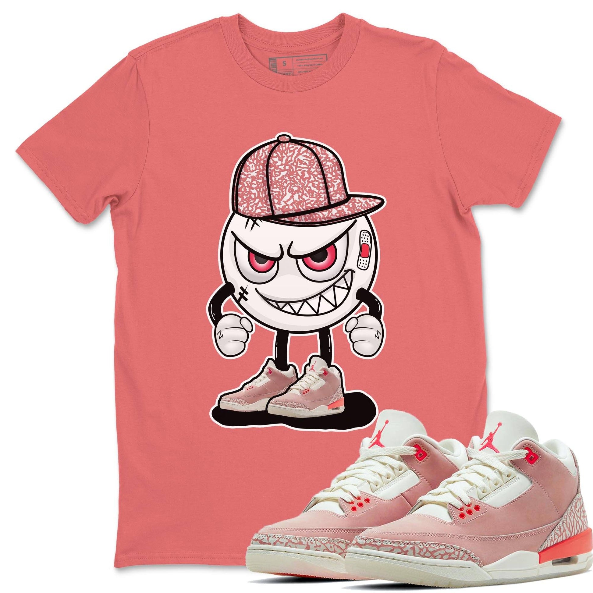 Jordan 3 Rust Pink Sneaker Match Tees Mischief Emoji Sneaker Tees Jordan 3 Rust Pink Sneaker Release Tees Unisex Shirts