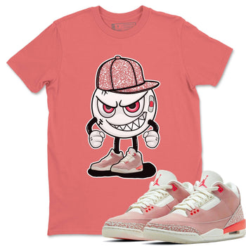 Jordan 3 Rust Pink Sneaker Match Tees Mischief Emoji Sneaker Tees Jordan 3 Rust Pink Sneaker Release Tees Unisex Shirts