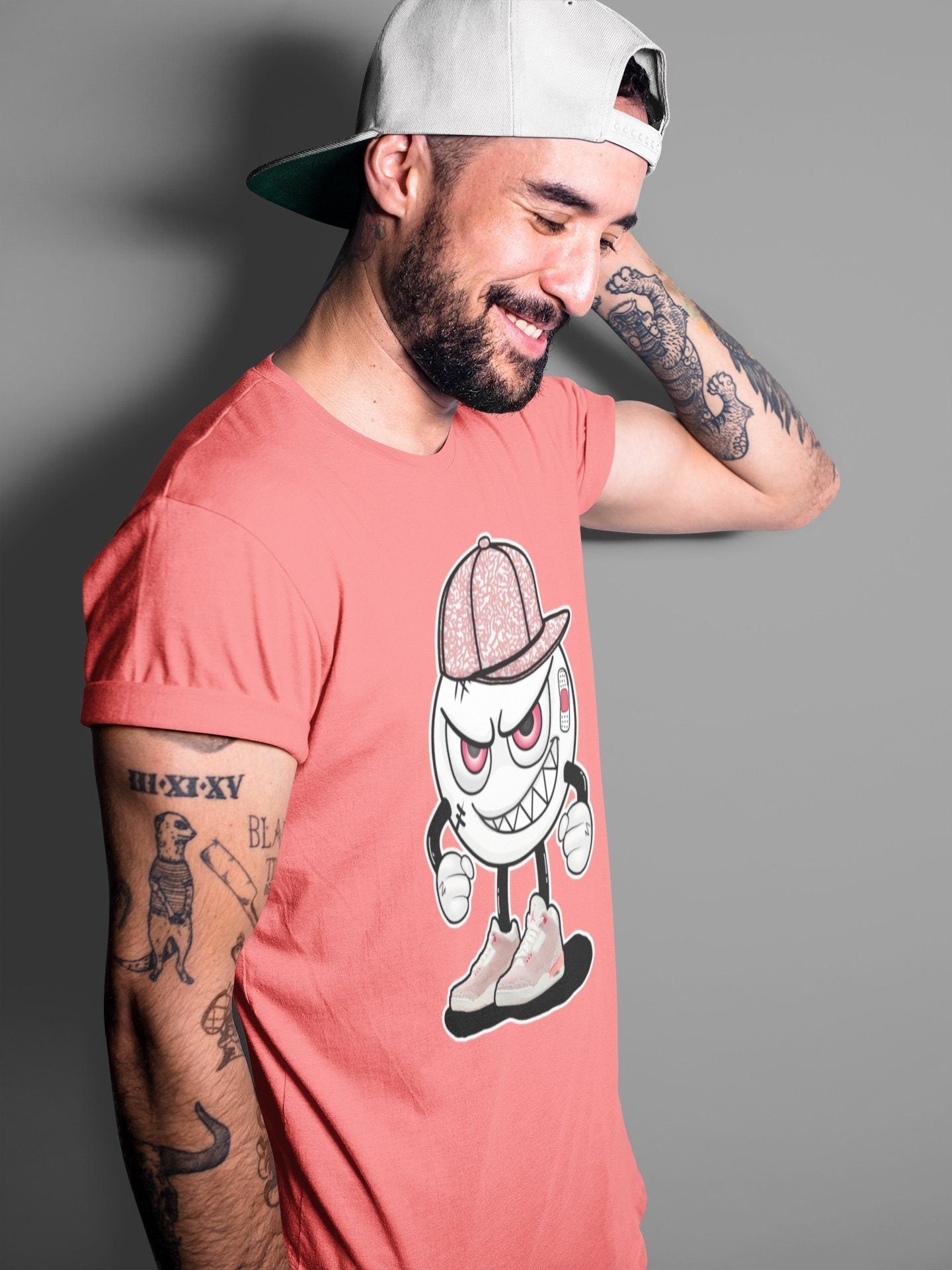 Jordan 3 Rust Pink Sneaker Match Tees Mischief Emoji Sneaker Tees Jordan 3 Rust Pink Sneaker Release Tees Unisex Shirts