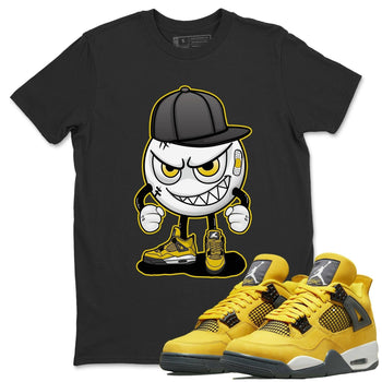 Jordan 4 Lightning Sneaker Match Tees Mischief Emoji Sneaker Tees Jordan 4 Lightning Sneaker Release Tees Unisex Shirts