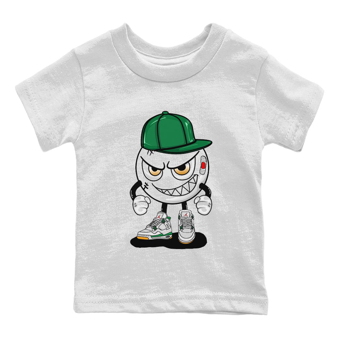 Jordan 4 Pine Green SB Sneaker Match Tees Mischief Emoji Sneaker Tees 4s Pine Green Nike SB Sneaker Tees Sneaker Release Shirts Kids Shirts White 2
