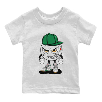 Jordan 4 Pine Green SB Sneaker Match Tees Mischief Emoji Sneaker Tees 4s Pine Green Nike SB Sneaker Tees Sneaker Release Shirts Kids Shirts White 2