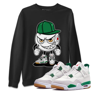 Jordan 4 Pine Green SB Sneaker Match Tees Mischief Emoji Sneaker Tees 4s Pine Green Nike SB Sneaker Tees Sneaker Release Shirts Unisex Shirts Black 1