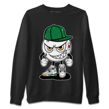 Jordan 4 Pine Green SB Sneaker Match Tees Mischief Emoji Sneaker Tees 4s Pine Green Nike SB Sneaker Tees Sneaker Release Shirts Unisex Shirts Black 2