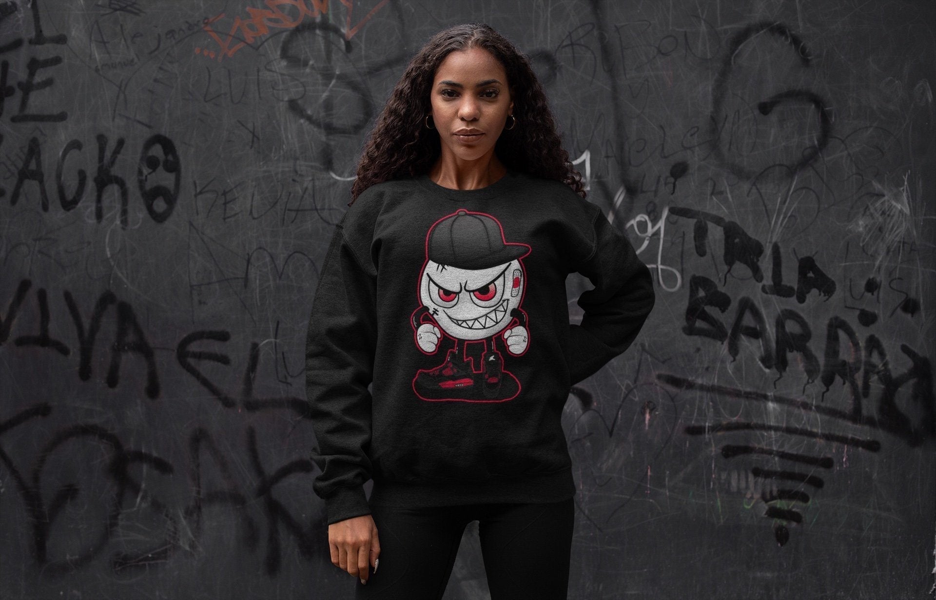 Jordan 4 Red Thunder Sneaker Match Tees Mischief Emoji Sneaker Tees Jordan 4 Red Thunder Sneaker Release Tees Unisex Shirts