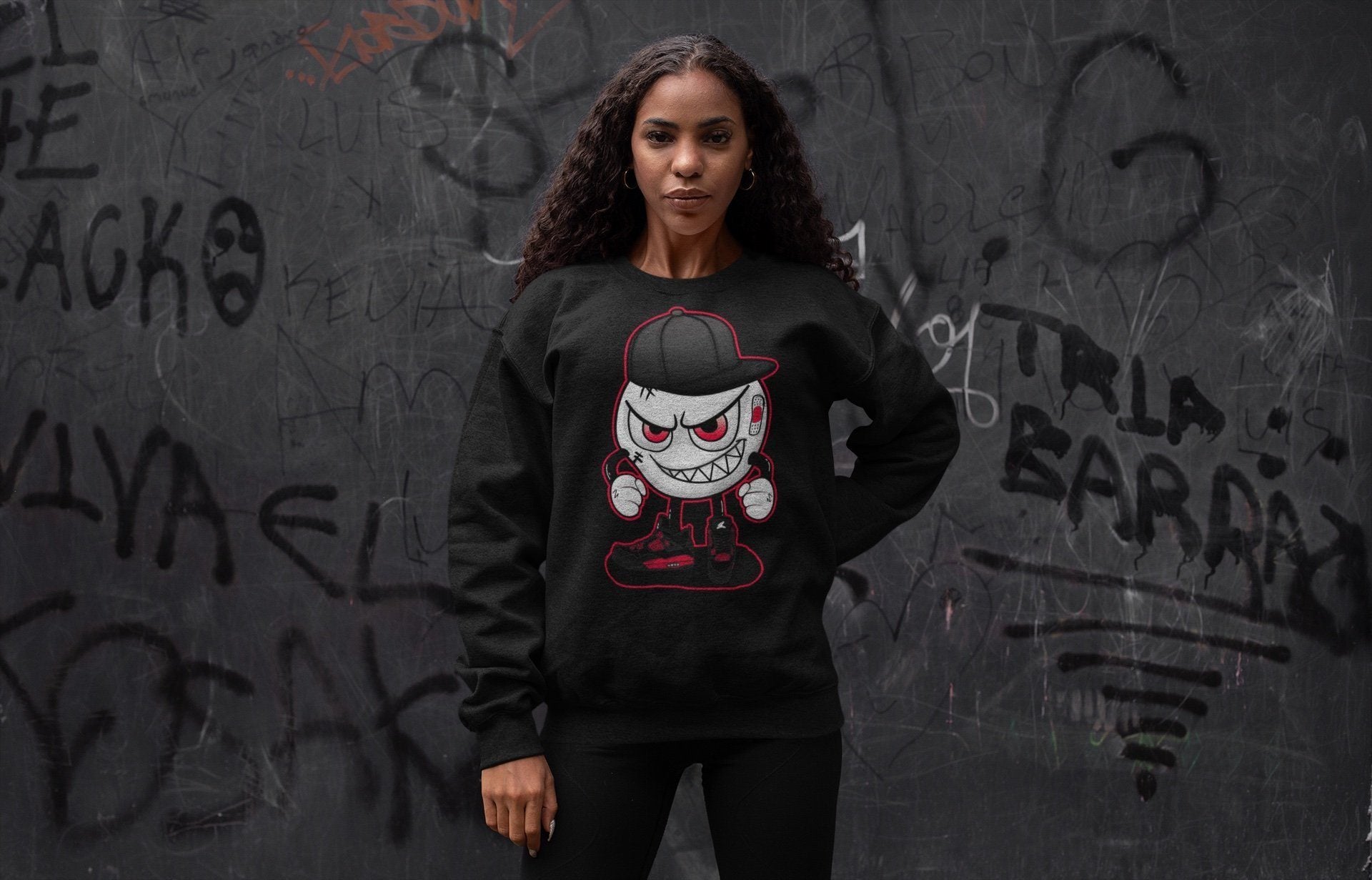 Jordan 4 Red Thunder Sneaker Match Tees Mischief Emoji Sneaker Tees Jordan 4 Red Thunder Sneaker Release Tees Unisex Shirts