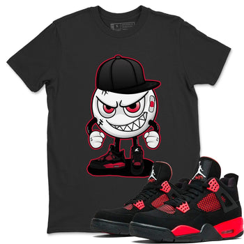 Jordan 4 Red Thunder Sneaker Match Tees Mischief Emoji Sneaker Tees Jordan 4 Red Thunder Sneaker Release Tees Unisex Shirts