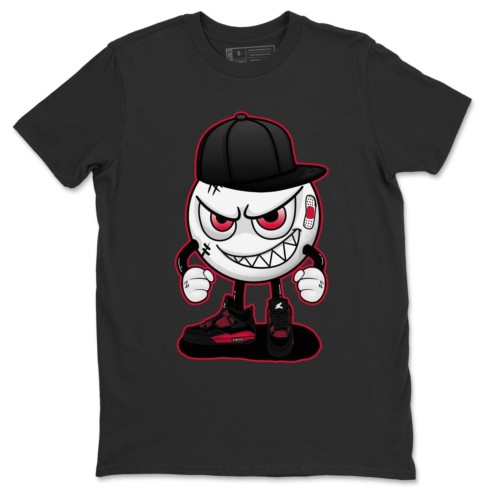 Jordan 4 Red Thunder Sneaker Match Tees Mischief Emoji Sneaker Tees Jordan 4 Red Thunder Sneaker Release Tees Unisex Shirts