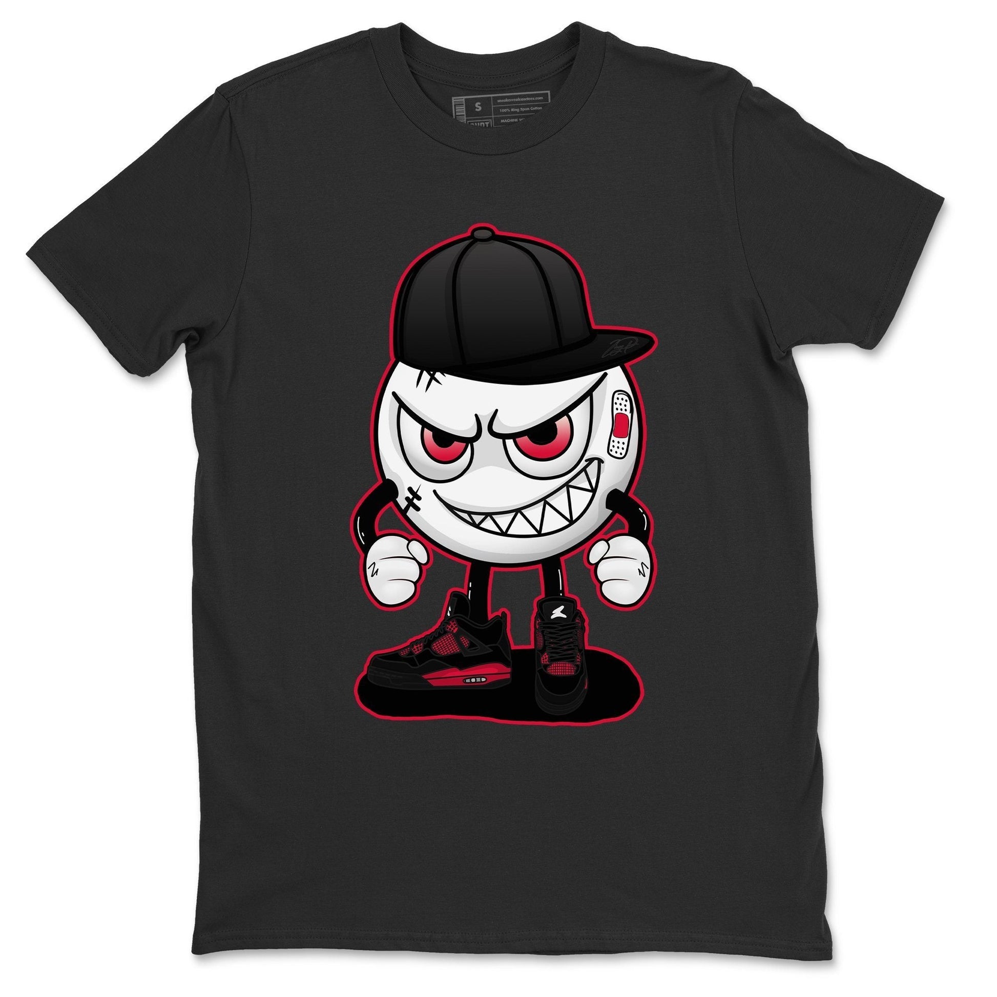Jordan 4 Red Thunder Sneaker Match Tees Mischief Emoji Sneaker Tees Jordan 4 Red Thunder Sneaker Release Tees Unisex Shirts