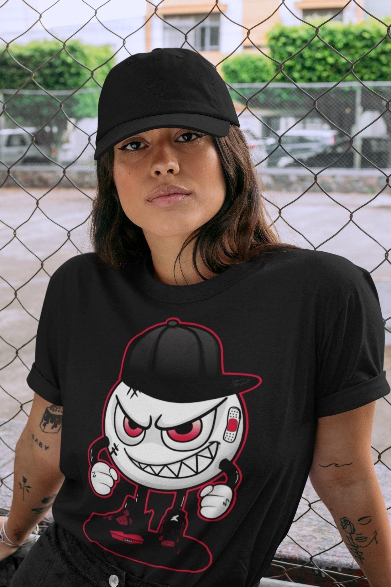 Jordan 4 Red Thunder Sneaker Match Tees Mischief Emoji Sneaker Tees Jordan 4 Red Thunder Sneaker Release Tees Unisex Shirts