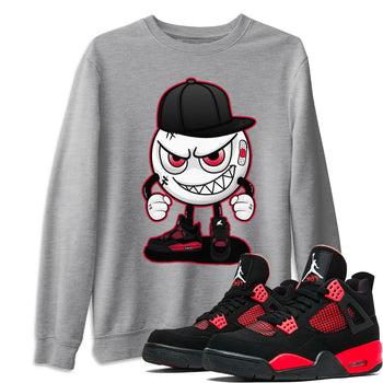 Jordan 4 Red Thunder Sneaker Match Tees Mischief Emoji Sneaker Tees Jordan 4 Red Thunder Sneaker Release Tees Unisex Shirts