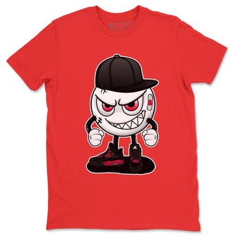 Jordan 4 Red Thunder Sneaker Match Tees Mischief Emoji Sneaker Tees Jordan 4 Red Thunder Sneaker Release Tees Unisex Shirts