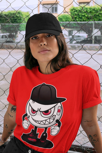Jordan 4 Red Thunder Sneaker Match Tees Mischief Emoji Sneaker Tees Jordan 4 Red Thunder Sneaker Release Tees Unisex Shirts