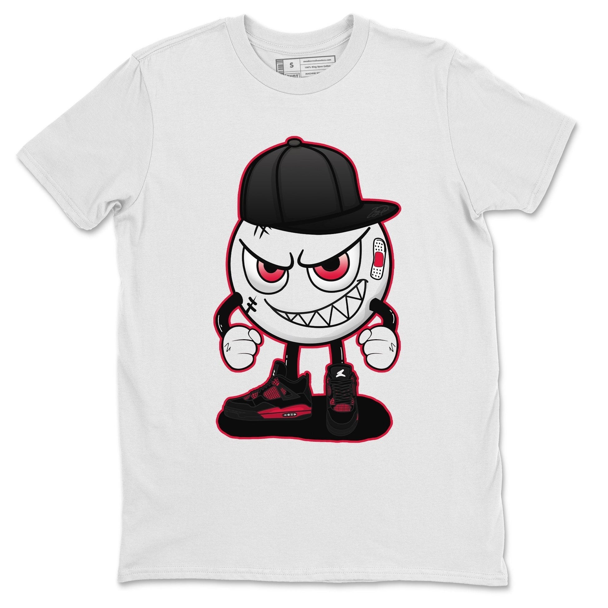 Jordan 4 Red Thunder Sneaker Match Tees Mischief Emoji Sneaker Tees Jordan 4 Red Thunder Sneaker Release Tees Unisex Shirts