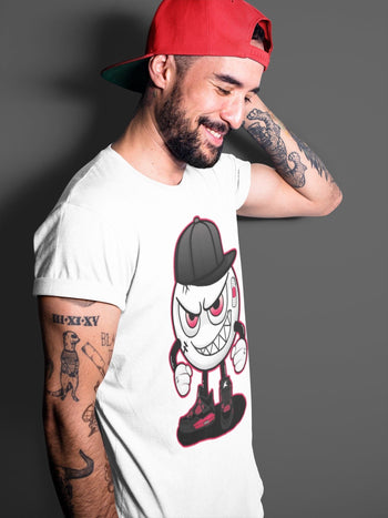 Jordan 4 Red Thunder Sneaker Match Tees Mischief Emoji Sneaker Tees Jordan 4 Red Thunder Sneaker Release Tees Unisex Shirts